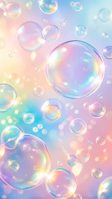 彩虹泡泡梦幻手机壁纸