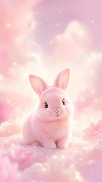 粉兔梦幻治愈手机壁纸