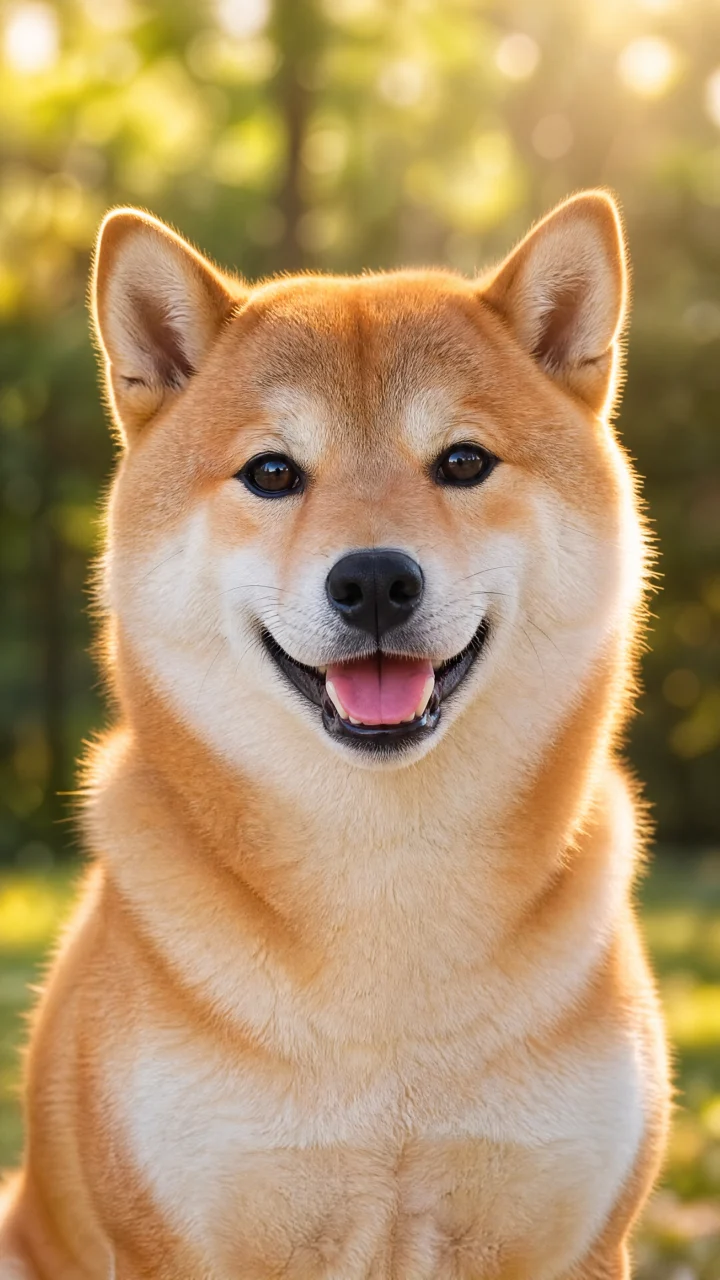 柴犬微笑写实手机壁纸