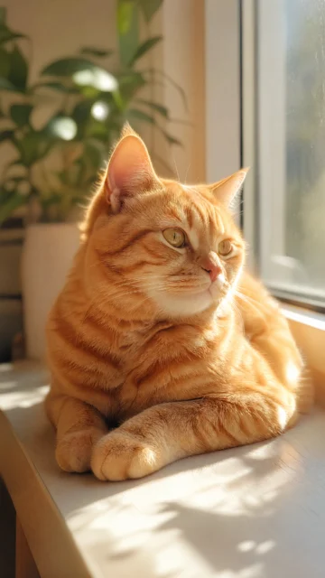 橘猫治愈阳光手机壁纸