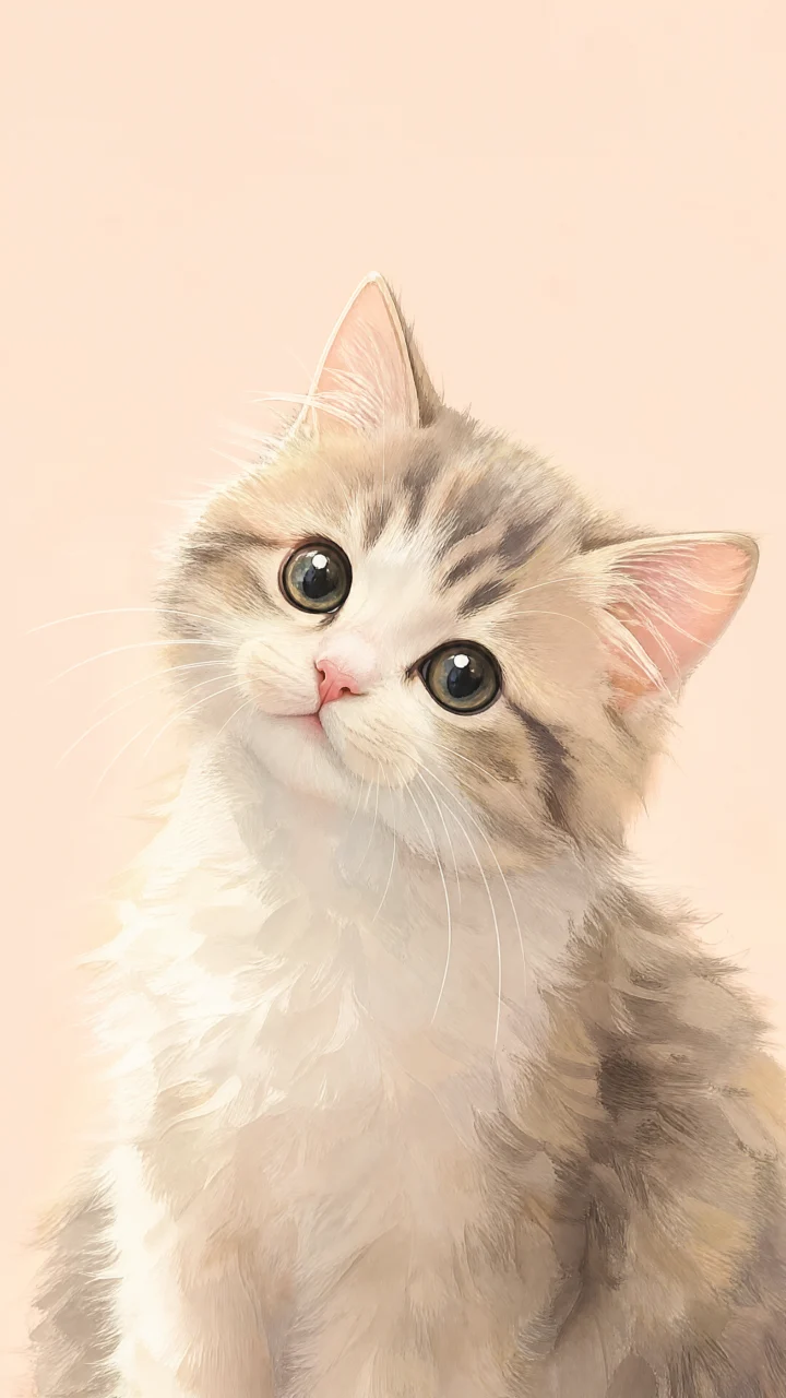 写实手绘猫咪手机壁纸