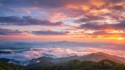梦幻云霞写实桌面壁纸