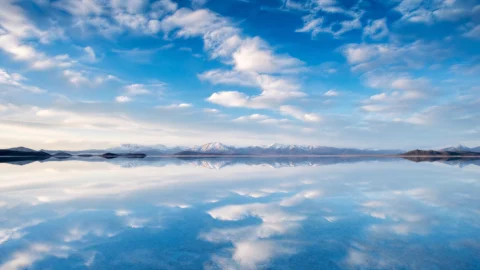 天空之境盐湖倒影桌面壁纸