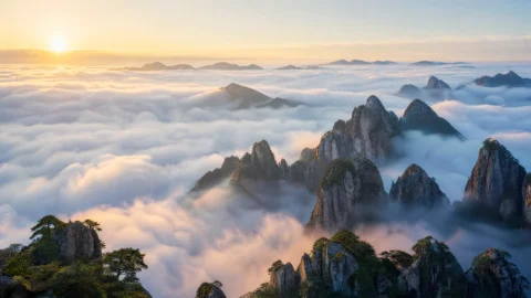 云海仙境写实桌面壁纸