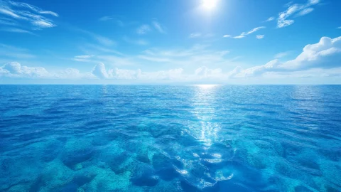 蔚蓝海洋写实桌面壁纸