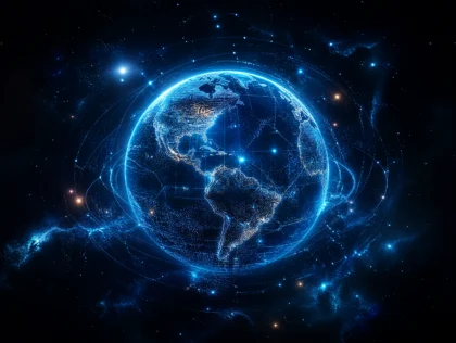科技地球未来感平板壁纸