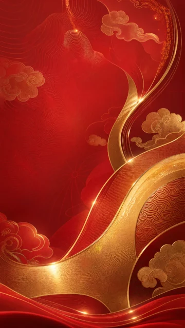 100元灵感红金财富手机壁纸