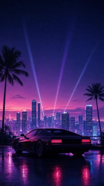 1990复古霓虹手机壁纸
