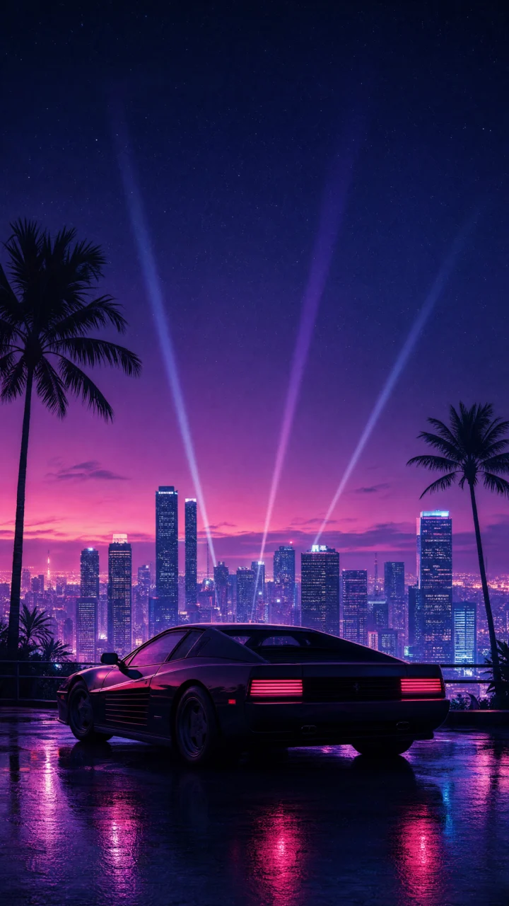 1990复古霓虹手机壁纸