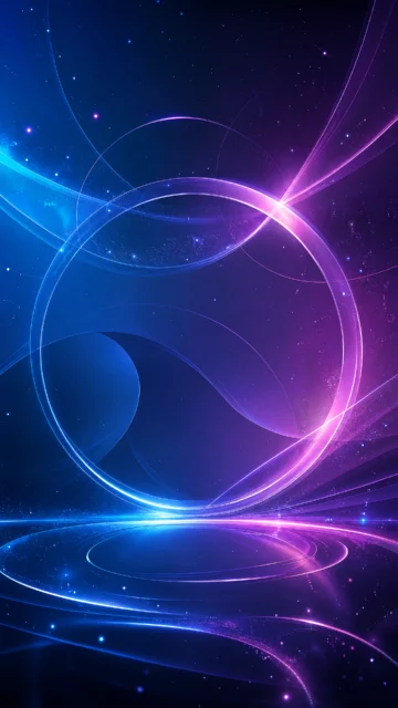 未来纪元蓝紫光影手机壁纸