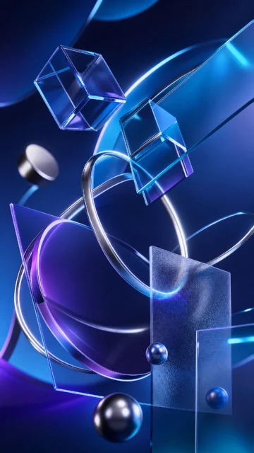 未来感3D立体几何手机壁纸