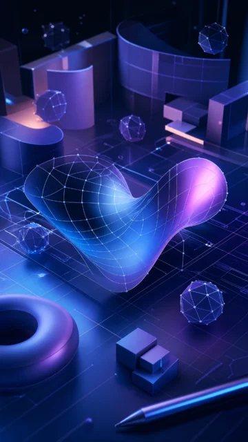 未来感3D建模手机壁纸