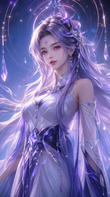 梦幻未来感3D角色手机壁纸