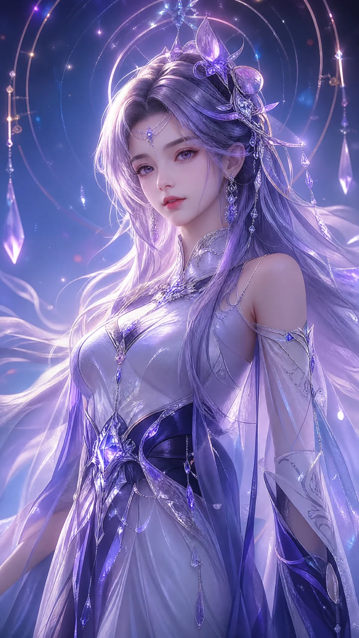梦幻未来感3D角色手机壁纸