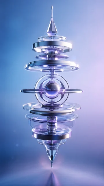未来感3D模型手机壁纸