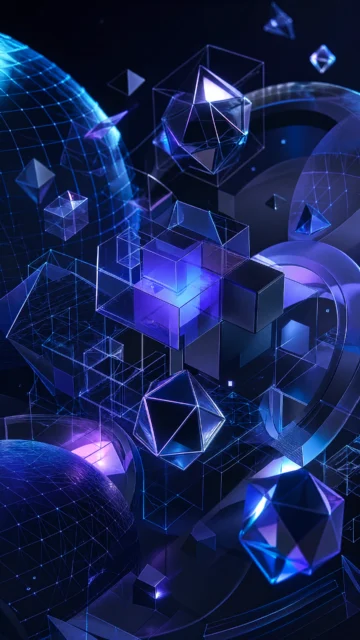 未来感3D建模手机壁纸