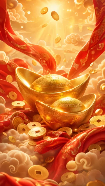 发财好运金元宝手机壁纸