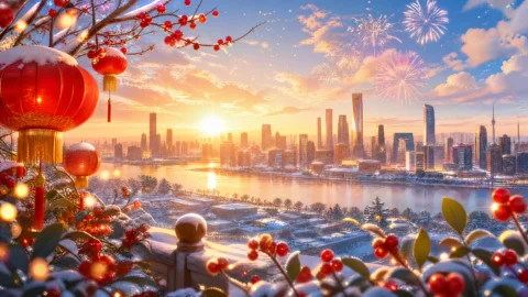 元旦晨光新年桌面壁纸