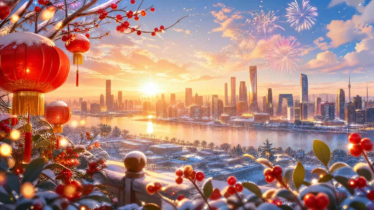 元旦晨光新年桌面壁纸