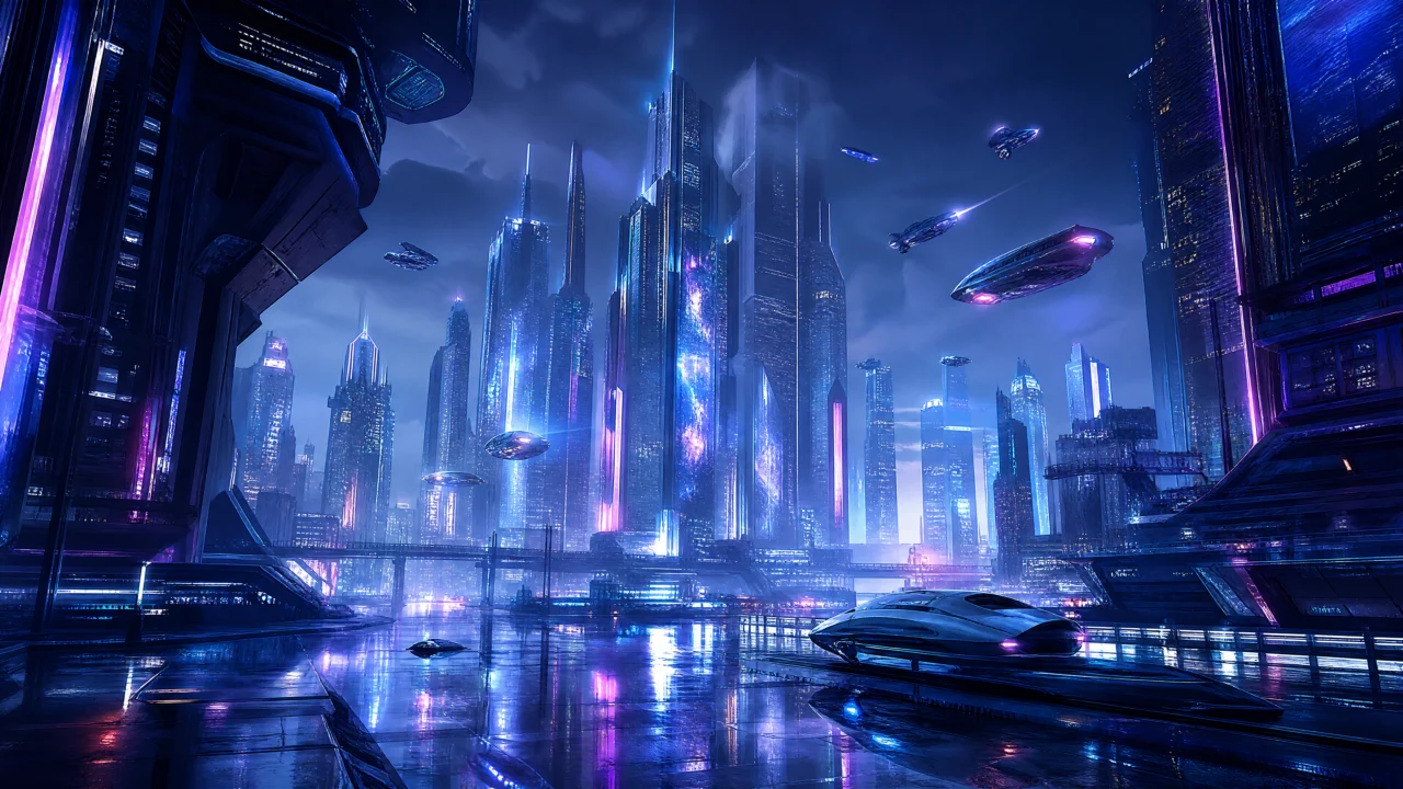 2077年未来都市桌面壁纸