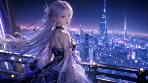 3D同人霓虹幻想桌面壁纸