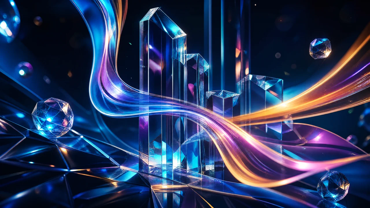 3D绚丽霓虹光影桌面壁纸