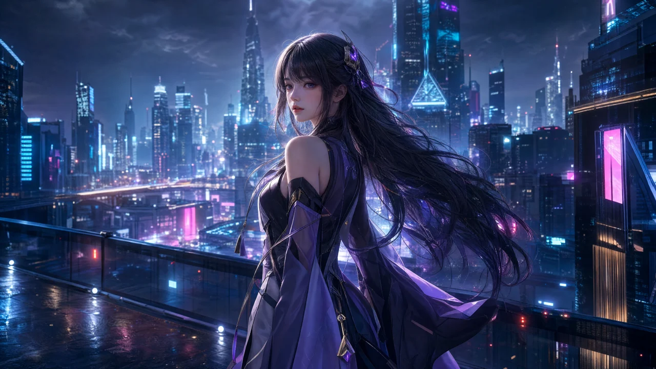 霓虹幻想 3D同人桌面壁纸