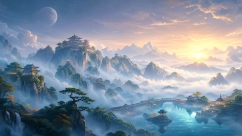 云山古韵桌面壁纸
