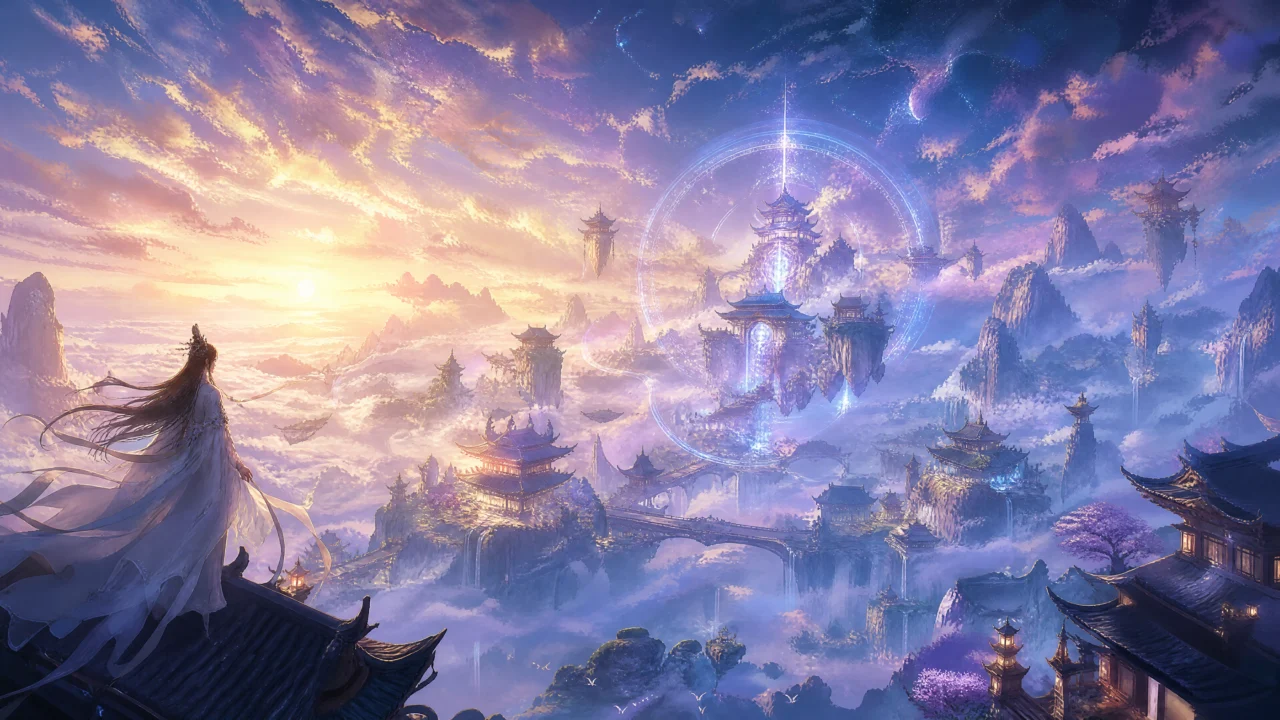 东方幻想国漫仙城桌面壁纸