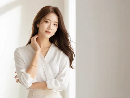 白上衣美女清新平板壁纸