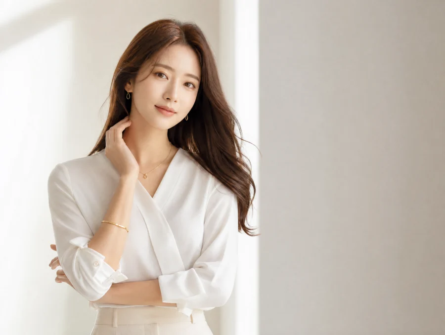 白上衣美女清新平板壁纸