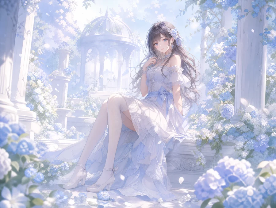 白丝美少女梦幻花园平板壁纸