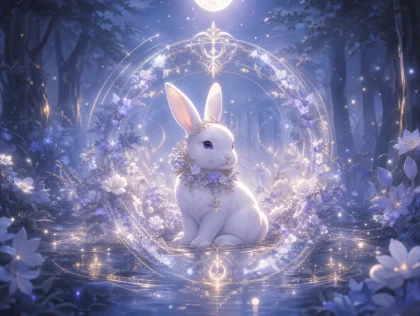 白兔与誓约梦幻平板壁纸