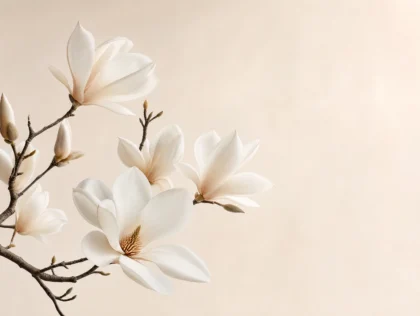清雅白兰花平板壁纸