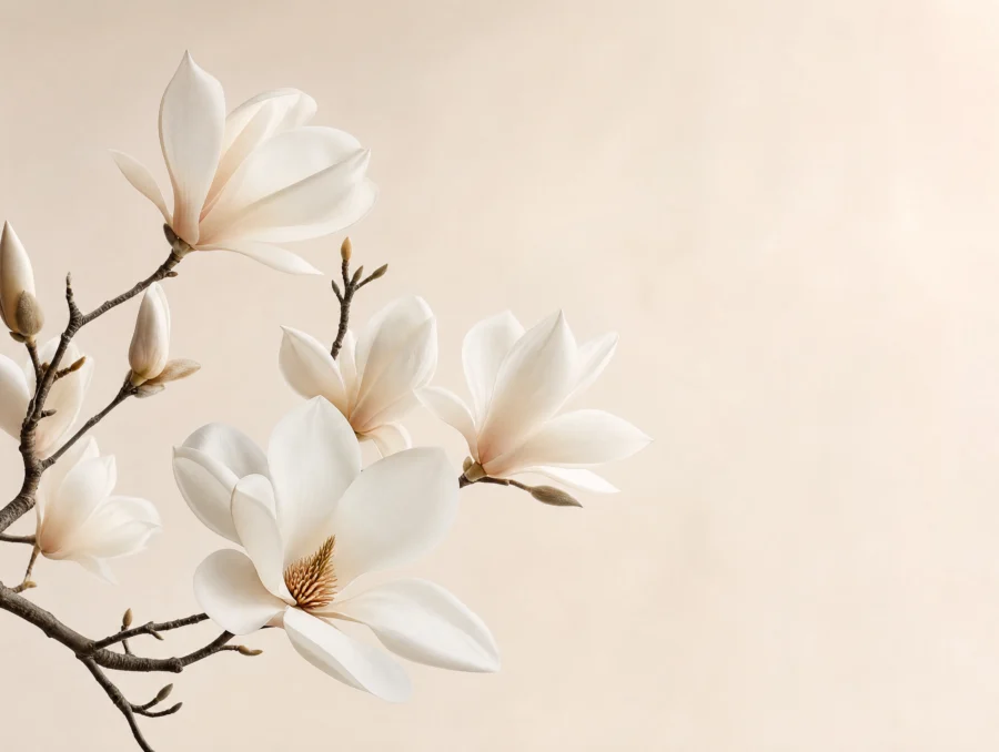 清雅白兰花平板壁纸