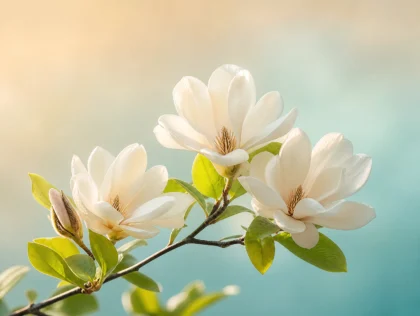 清雅白兰花平板壁纸