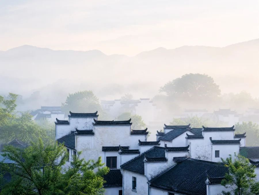 白墙黑瓦江南雅韵平板壁纸