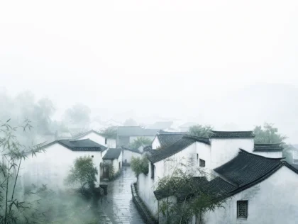 白墙黛瓦江南雅韵平板壁纸