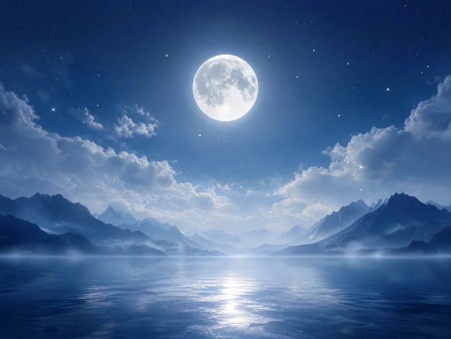 白月光静夜平板壁纸