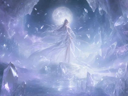 白晶晶月光水晶幻境平板壁纸