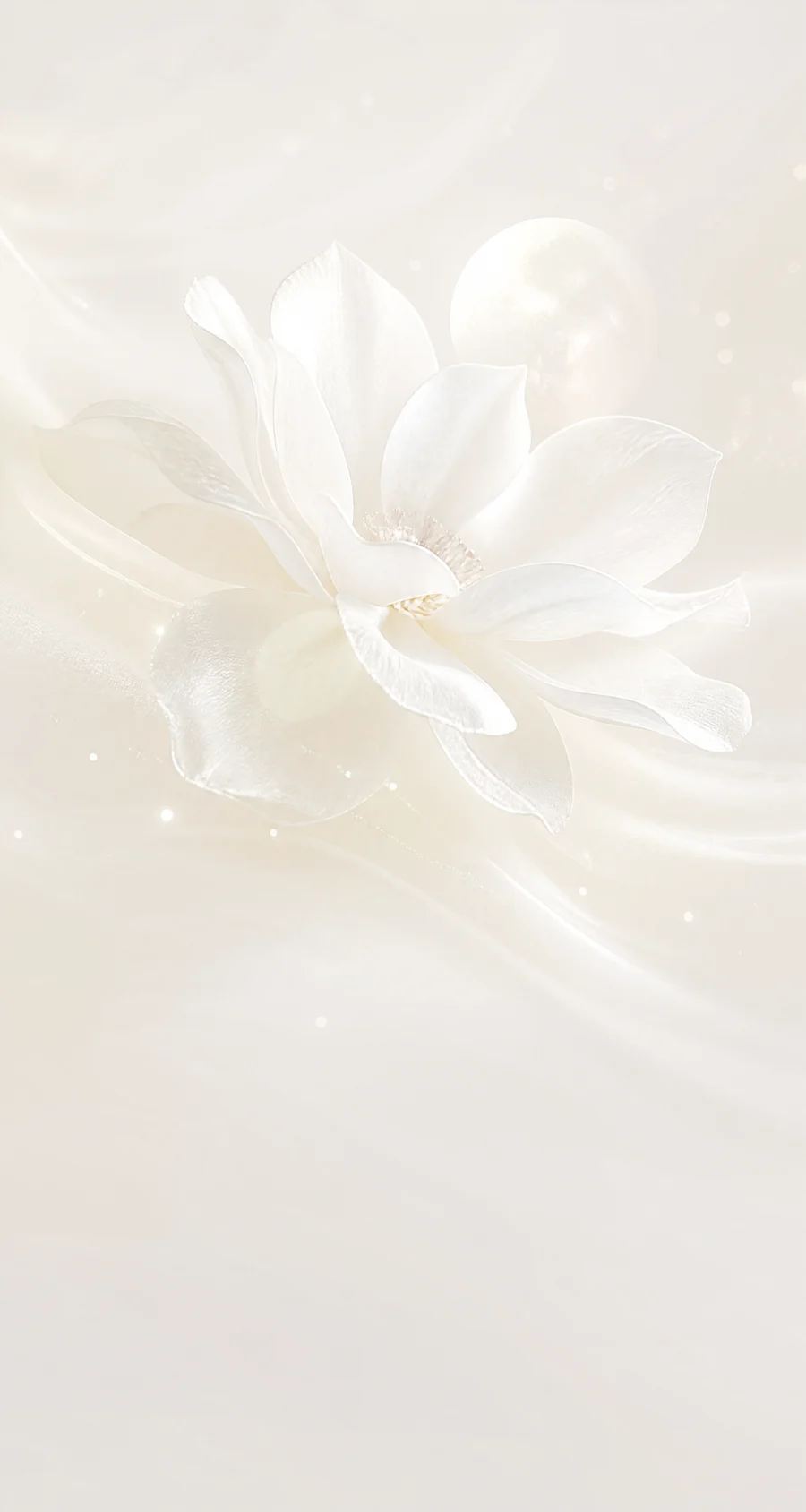 白皙月光花瓣平板壁纸