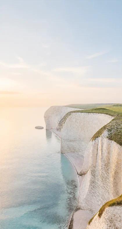 白色悬崖海岸平板壁纸