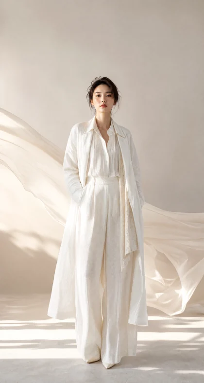 白色服饰极简质感平板壁纸