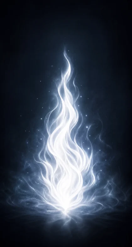 白色火焰静谧光影平板壁纸