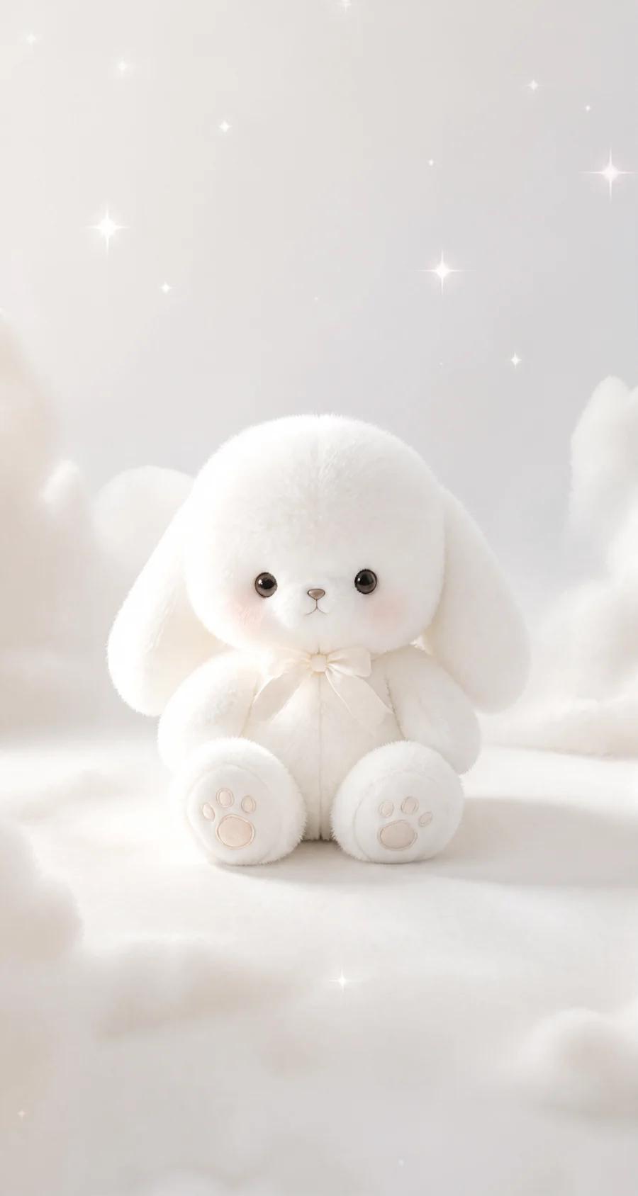 白色玩偶治愈平板壁纸