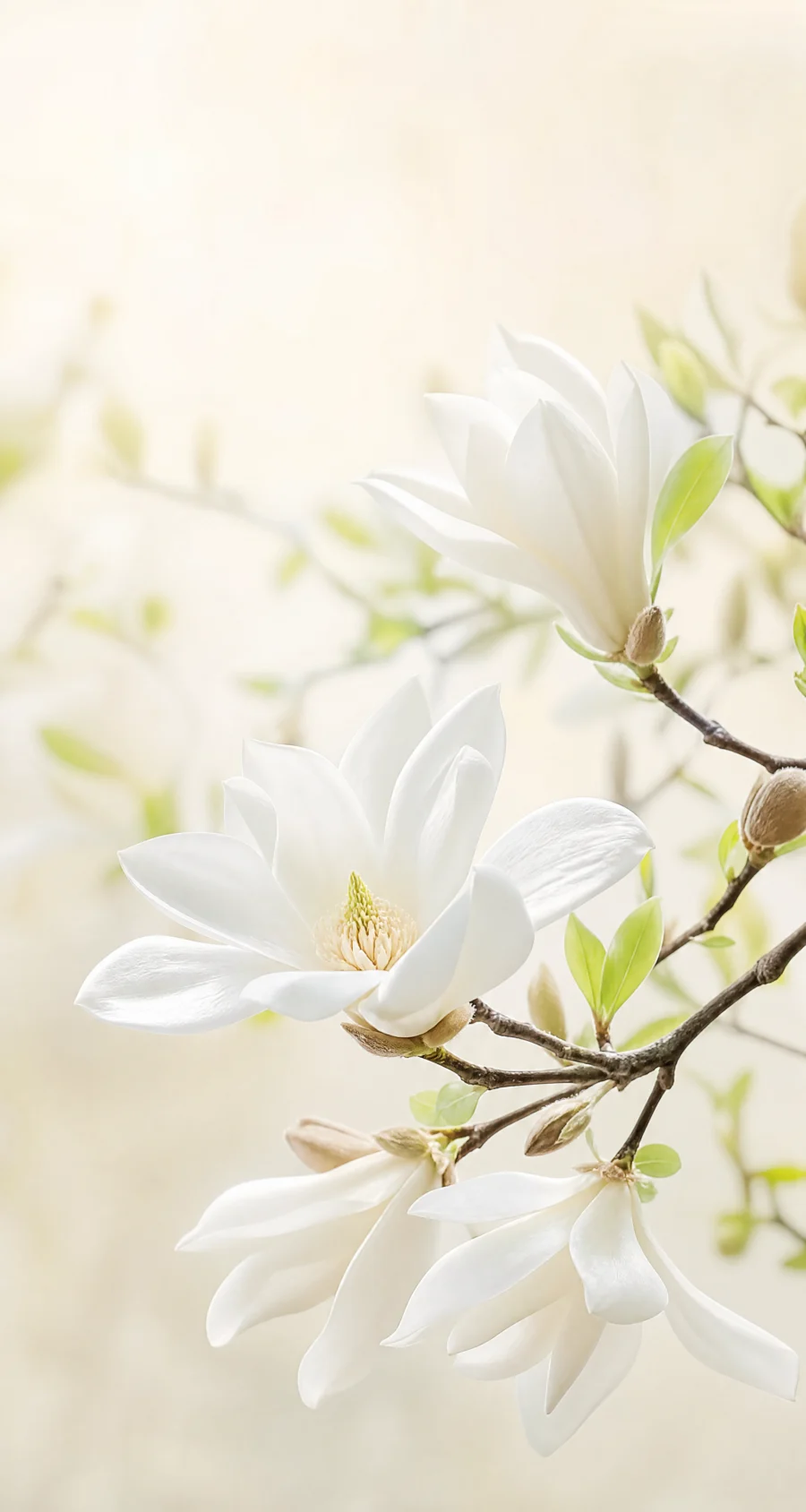 白色玉兰花清雅平板壁纸
