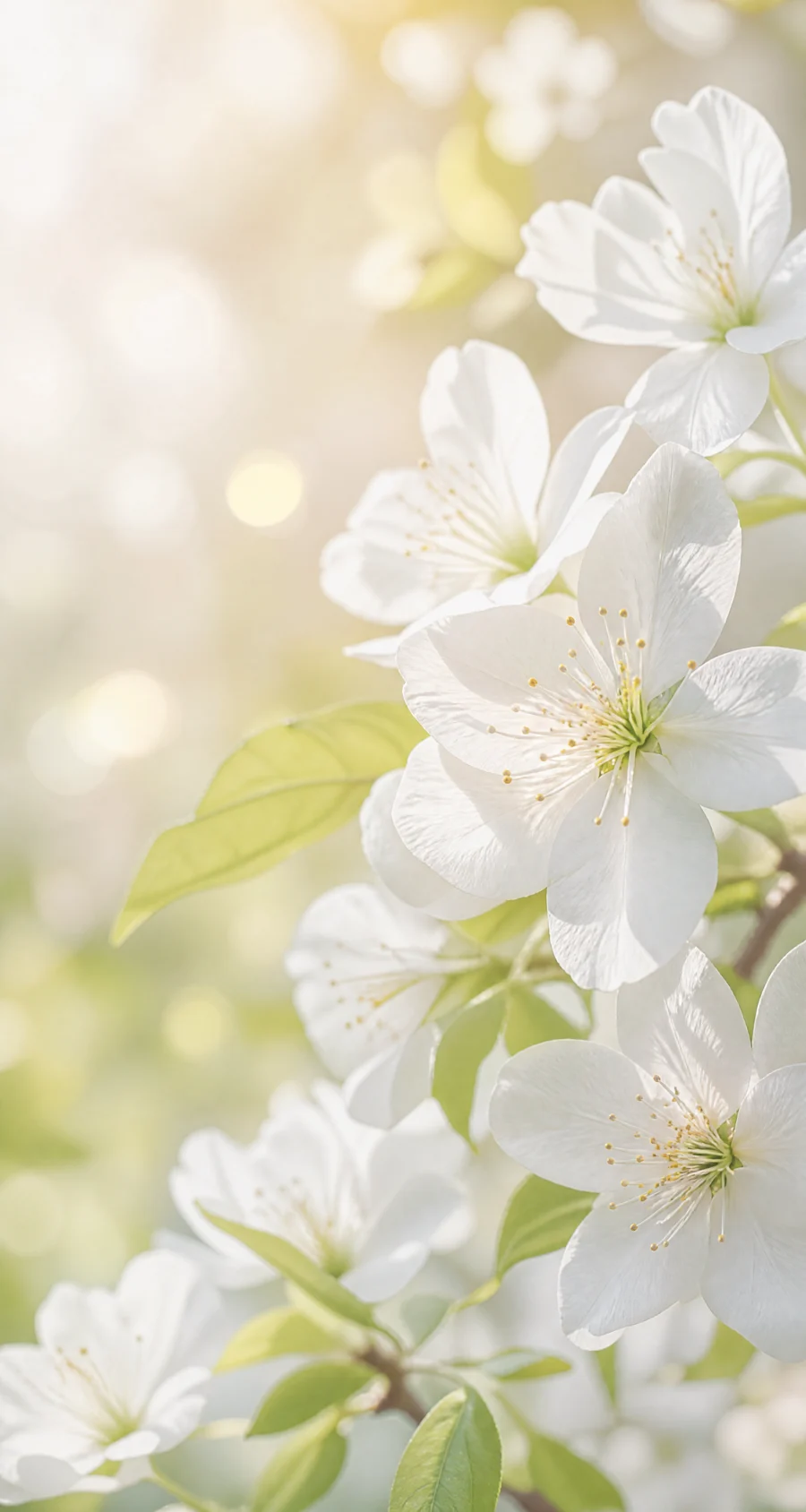 清雅白色花平板壁纸
