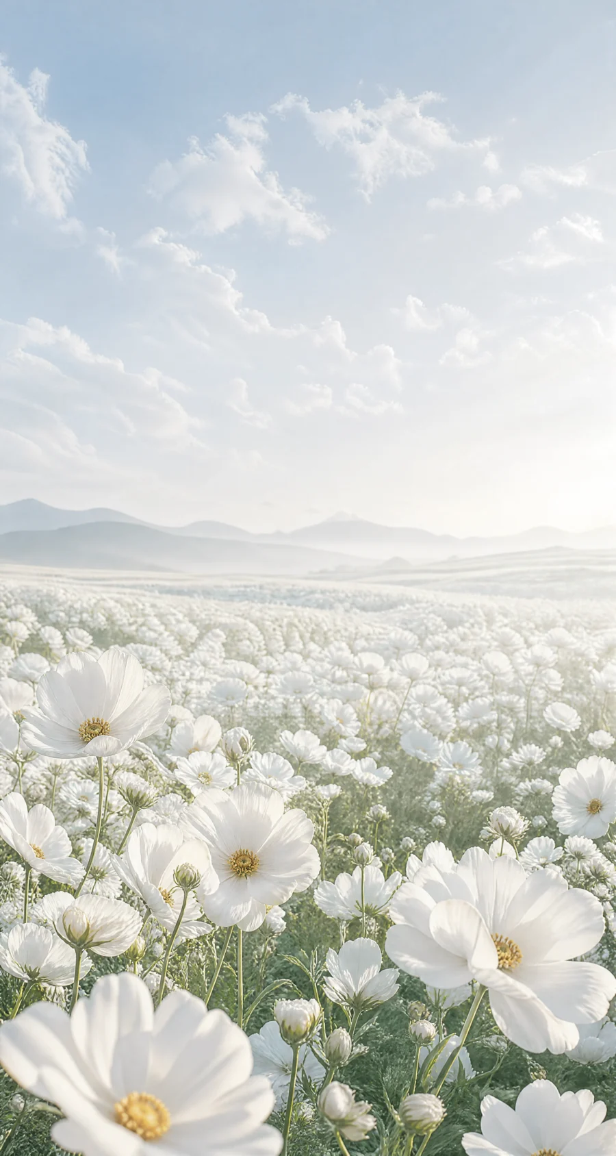 白色花海平板壁纸