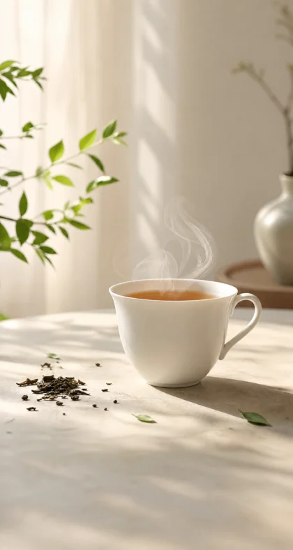 白色茶杯极简平板壁纸