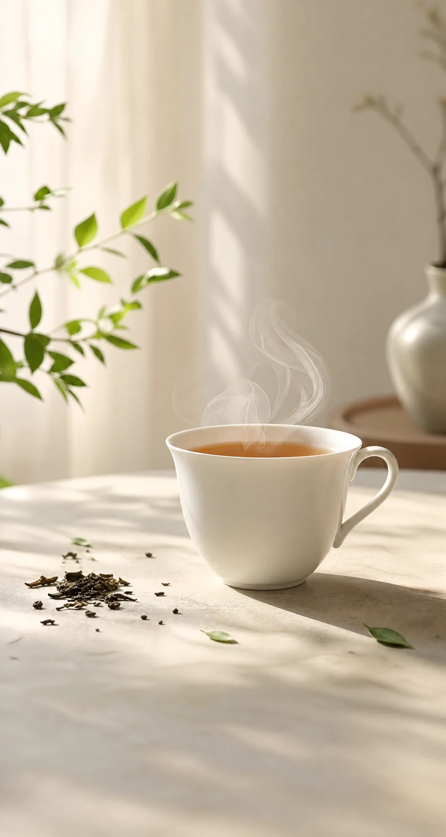 白色茶杯极简平板壁纸